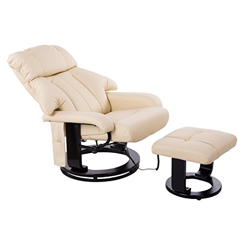 Homcom Massagesessel Relaxsessel Fernsehsessel 10 Point Massage mit Heizfunktion inkl Hocker