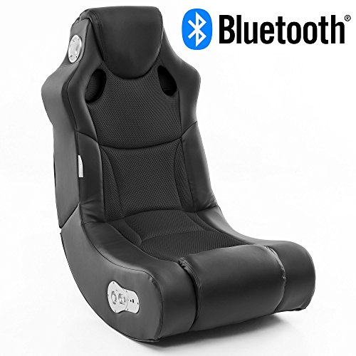 Wohnling Soundchair Booster mit Bluetooth | Musiksessel mit eingebauten Lautsprechern | Multimediasessel für Gamer | Musiksessel 2.1 Soundsystem - Subwoofer | Music Gaming Rocker Racing Chair