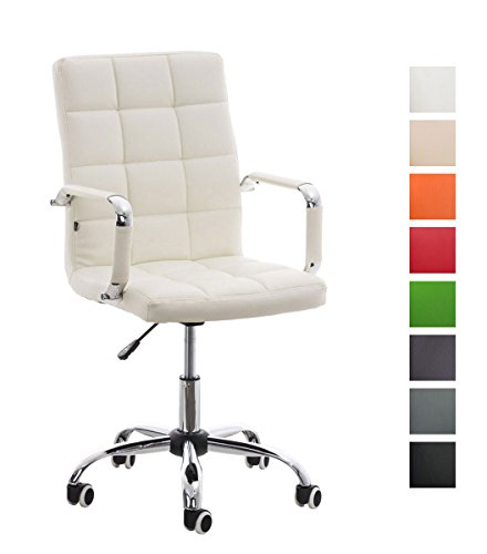 CLP Bürostuhl Deli V2 mit Kunstlederbezug und hochwertiger Polsterung I Drehstuhl mit höhenverstellbarer Sitzhöhe