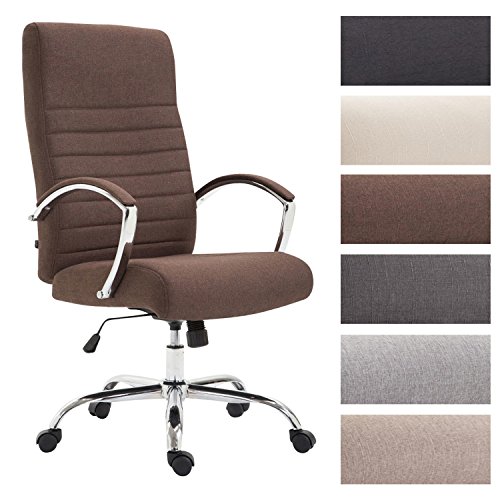 CLP Bürostuhl XL VALAIS mit Stoffbezug, Chefsessel, Drehstuhl mit Armlehnen, Bürodrehstuhl mit hochwertige Polsterung, max. Belastbarkeit 136 kg,