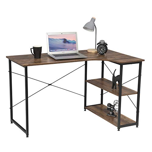 eSituro SCD3 Schreibtisch Computertisch Bürotisch Arbeitstisch mit Ablage Holz Stahl Industrie