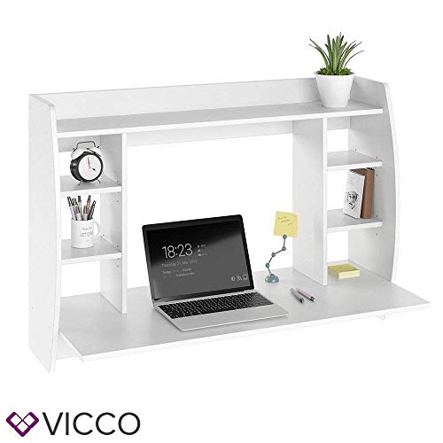 Vicco Wandschreibtisch MAX 110 cm - Schreibtisch Wandschrank Wandtisch Bürotisch Arbeitstisch für PC Computer - 3 Dekore