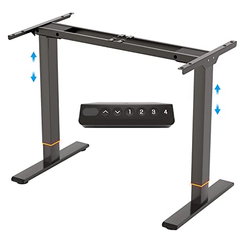 Flexispot ED2B Höhenverstellbarer Schreibtisch Elektrisch höhenverstellbares Tischgestell, passt für alle gängigen Tischplatten. Mit Memory-Steuerung und Softstart/-Stop, Schwarz