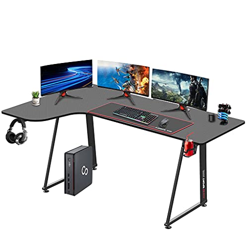 Dripex Gaming Tisch L-Form, Eckschreibtisch 160cm, L-förmiger Computertisch, Großer Ergonomischer Schreibtisch für Büro und Zuhause