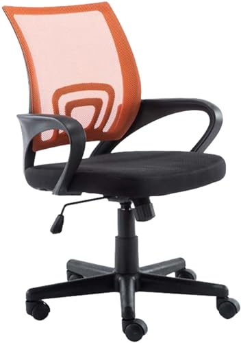 CLP Bürostuhl Genius I Höhenverstellbarer Schreibtischstuhl Mit Netz-Bezug, Farbe:orange